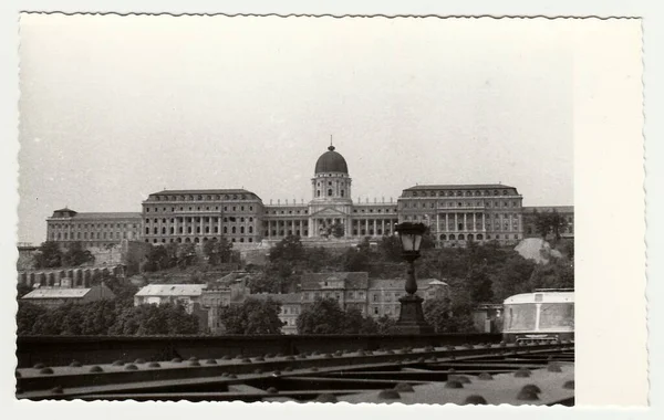 Budapest Hungary 1966 Vintage Photo Shows Royal Palace Budapest Buda — Stock Photo, Image