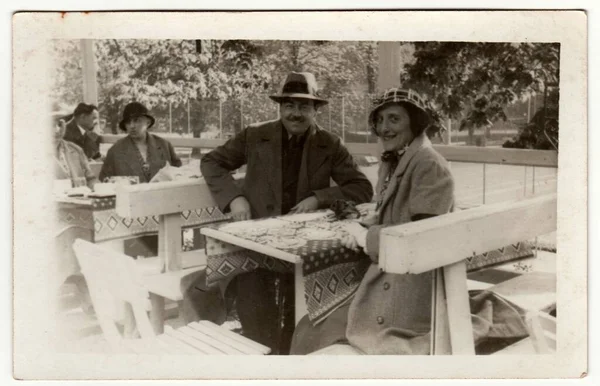 Λουχακοβιτσ Τσεχοσλοβακ Δημοκρατια Circa 1930 Vintage Φωτογραφία Δείχνει Γυναίκα Και — Φωτογραφία Αρχείου
