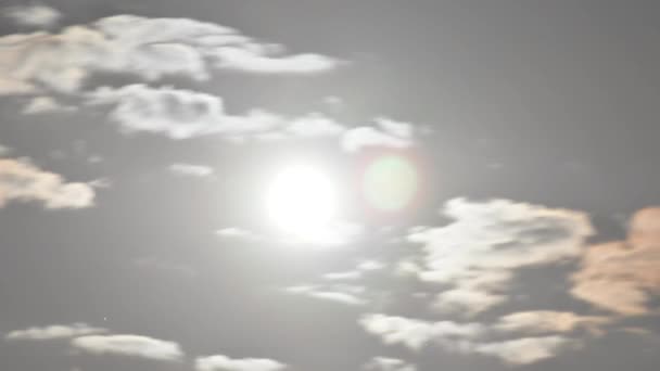 Временной Промежуток Ночного Неба Луной Яркая Луна Темном Ночном Небе — стоковое видео