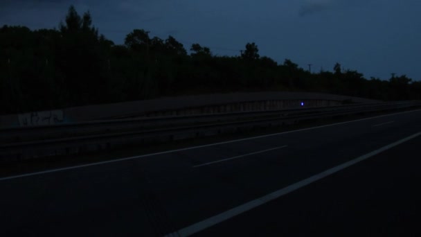 Tempo Traffico Notturno Occupato Autostrada Video Time Lapse Autostrada — Video Stock