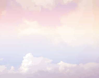 Bulutlar gökyüzü günbatımı arkaplan sanatı renkli, çizer