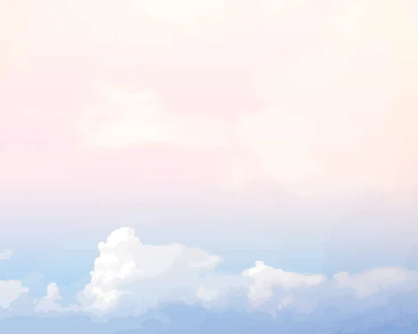Moln Himmel Blå Rosa Bakgrund Konst Färgglad Illustratör — Stockfoto
