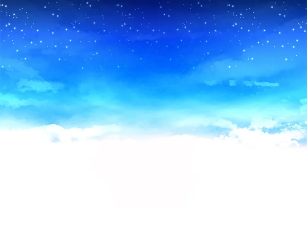 Яскраво Синє Небо Пофарбоване Маленькими Зірками Само Красиво Небеса Білими — стокове фото