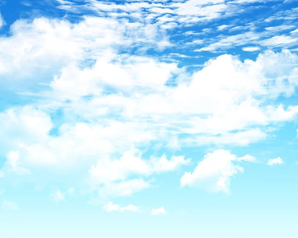 Estilo Anime Céu Claro Com Belas Nuvens — Fotografia de Stock