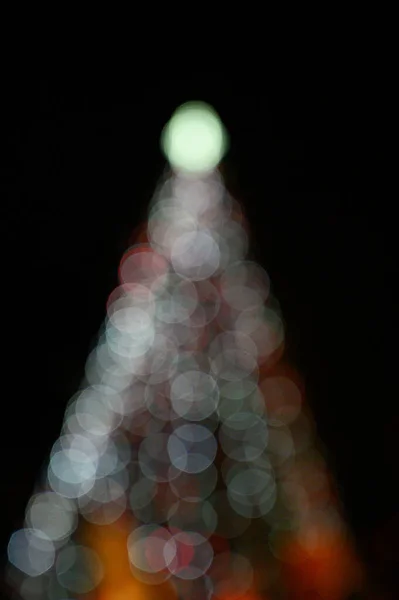 Χριστουγεννιάτικο Δέντρο Φώτα Λαμπερό — Φωτογραφία Αρχείου