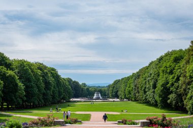 Oslo, Norveç - 12 Temmuz 2023: Oslo manzaralı Vigeland Parkı, Norveç 'in başkenti