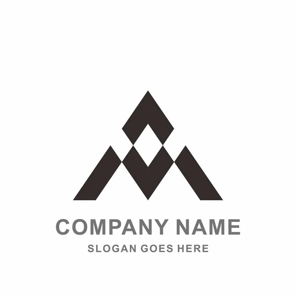 Monograma Carta Vector Logo Plantilla — Vector de stock