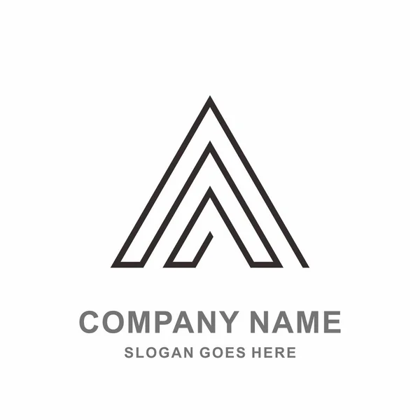Carta Monograma Modelo Logotipo Vetor —  Vetores de Stock