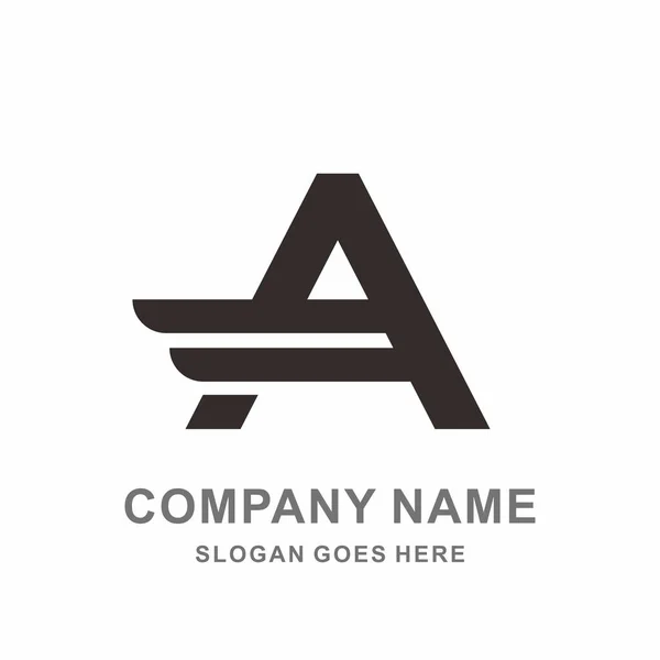 Monograma Carta Asas Vector Logo Template —  Vetores de Stock