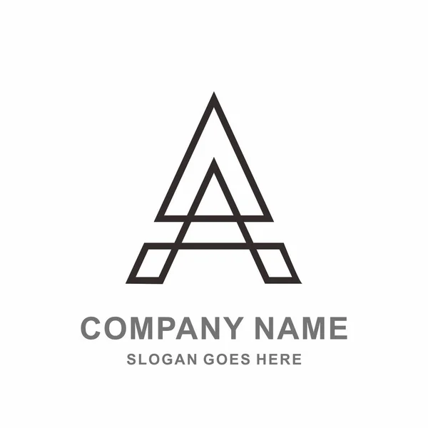 Carta Monograma Modelo Logotipo Vetor — Vetor de Stock