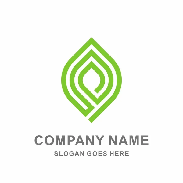 Green Leaf Nature Farm Empresa Vector Diseño Logo — Vector de stock