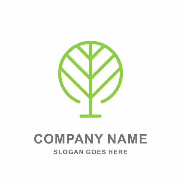 Green Leaf Nature Farm Business Company Conception Logo Vectoriel — Image vectorielle