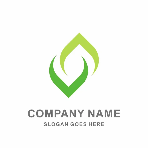 Green Leaf Nature Farm Business Company Vector Logo Design — стоковий вектор