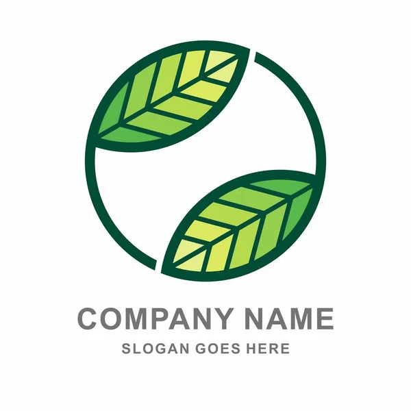Green Leaf Nature Farm Business Company Vector Logo Design – Stock-vektor