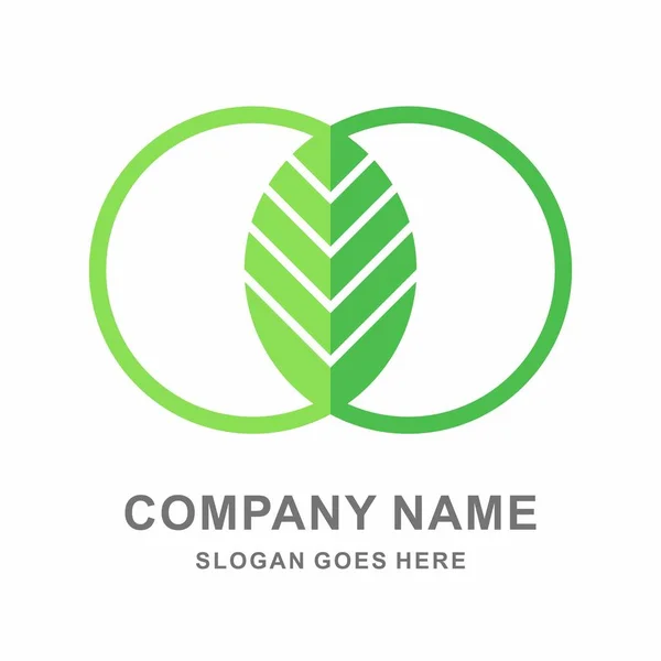 Green Leaf Nature Farm Business Company Vector Logo Design – Stock-vektor