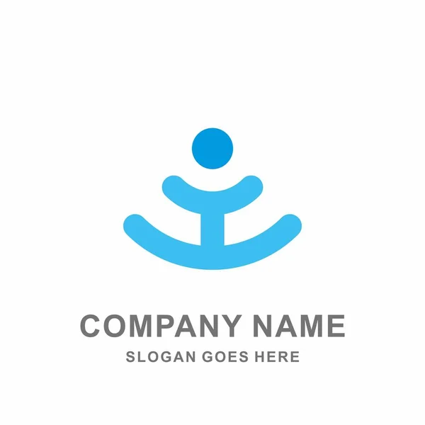 Puntos Círculo Conexión Enlace Digital Empresa Vector Diseño Logo — Vector de stock