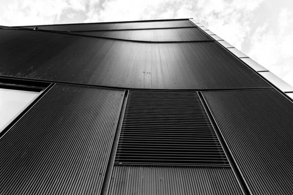 Viyana Daki Modern Bina Tasarım Konsepti Çağdaş Mimari Siyah Beyaz — Stok fotoğraf