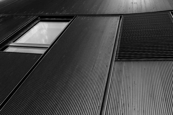 Современное Здание Вене Концепция Дизайна Современная Архитектура Черный Белый Вид — стоковое фото