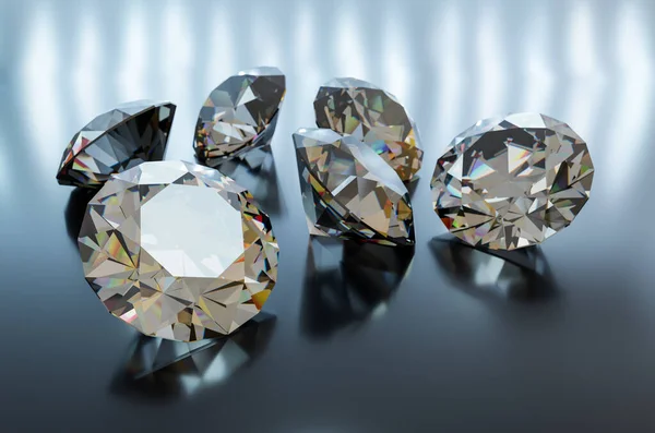 Рендеринг Shiny Diamond Световой Поверхности — стоковое фото