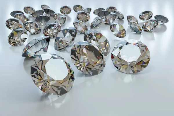 Рендеринг Shiny Diamond Световой Поверхности — стоковое фото