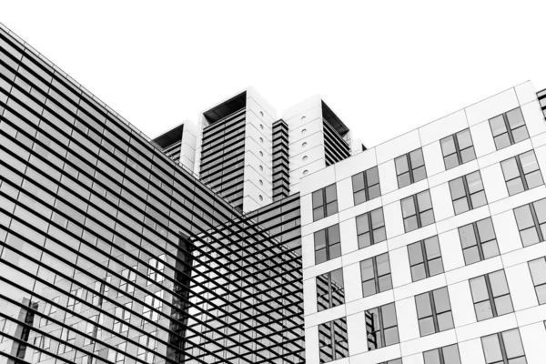Nowoczesny Budynek Wiedniu Koncepcja Designu Współczesna Architektura Wygląd Czarno Biały — Zdjęcie stockowe