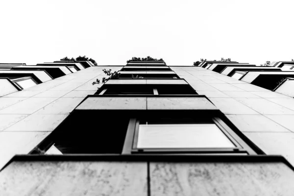 Современное Здание Вене Концепция Дизайна Современная Архитектура Черный Белый Вид — стоковое фото