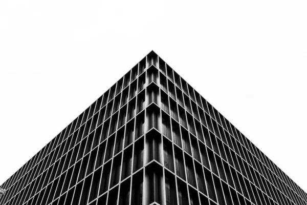 Edificio Moderno Viena Concepto Diseño Arquitectura Contemporánea Aspecto Blanco Negro — Foto de Stock