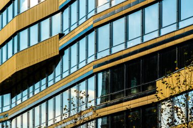 Abstract Reflection of Light and Shadows on Modern Glass Facade with Geometric Patterns clipart