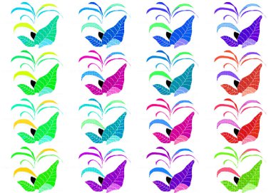 Soyut modern grunge çizimleri 