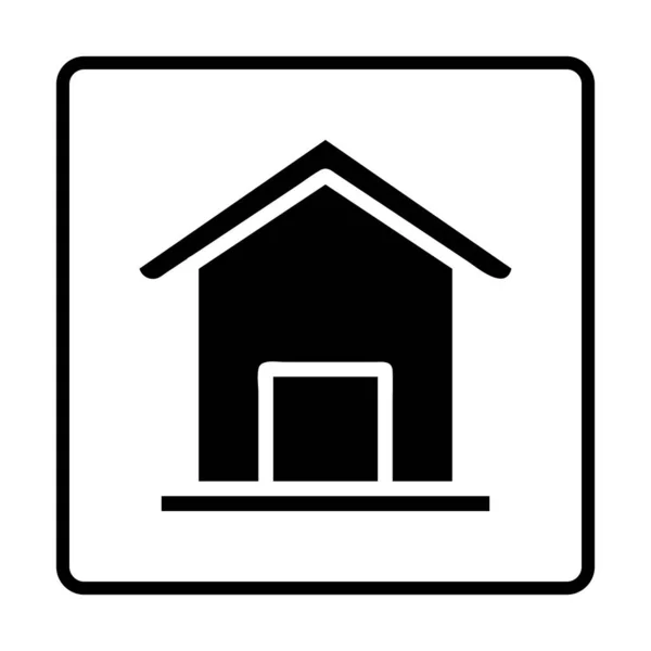 Casa Sólida Ícone Ícones Sinal Mídia Social Ilustração Vetorial Isolada — Vetor de Stock