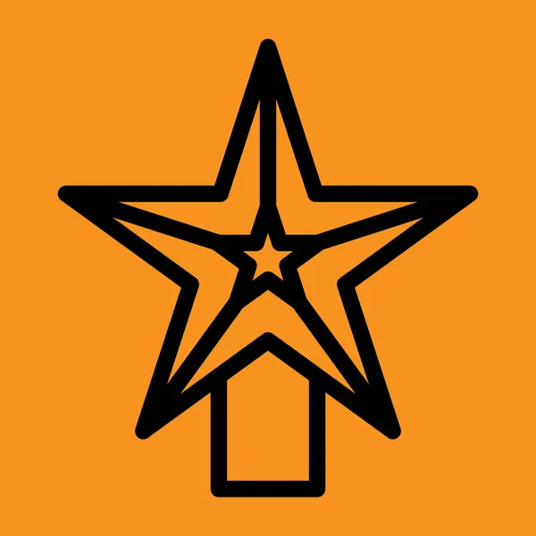 Hvězdná Čára Ikona Ikony Sociálních Sítích Vektorové Ilustrace Izolované Pro — Stockový vektor