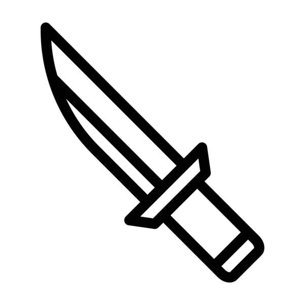 Нож Иллюстрации Вектор Логотип Икона Армии Оружия Икона Идеально Знак — стоковый вектор