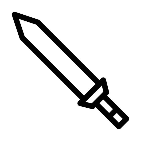 Espada Ilustração Vetor Logotipo Ícone Arma Ícone Exército Perfeito Ícone — Vetor de Stock