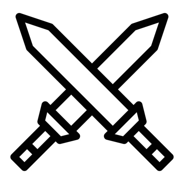 Schwert Illustration Vektor Und Logo Icon Army Waffe Symbol Perfekt — Stockvektor