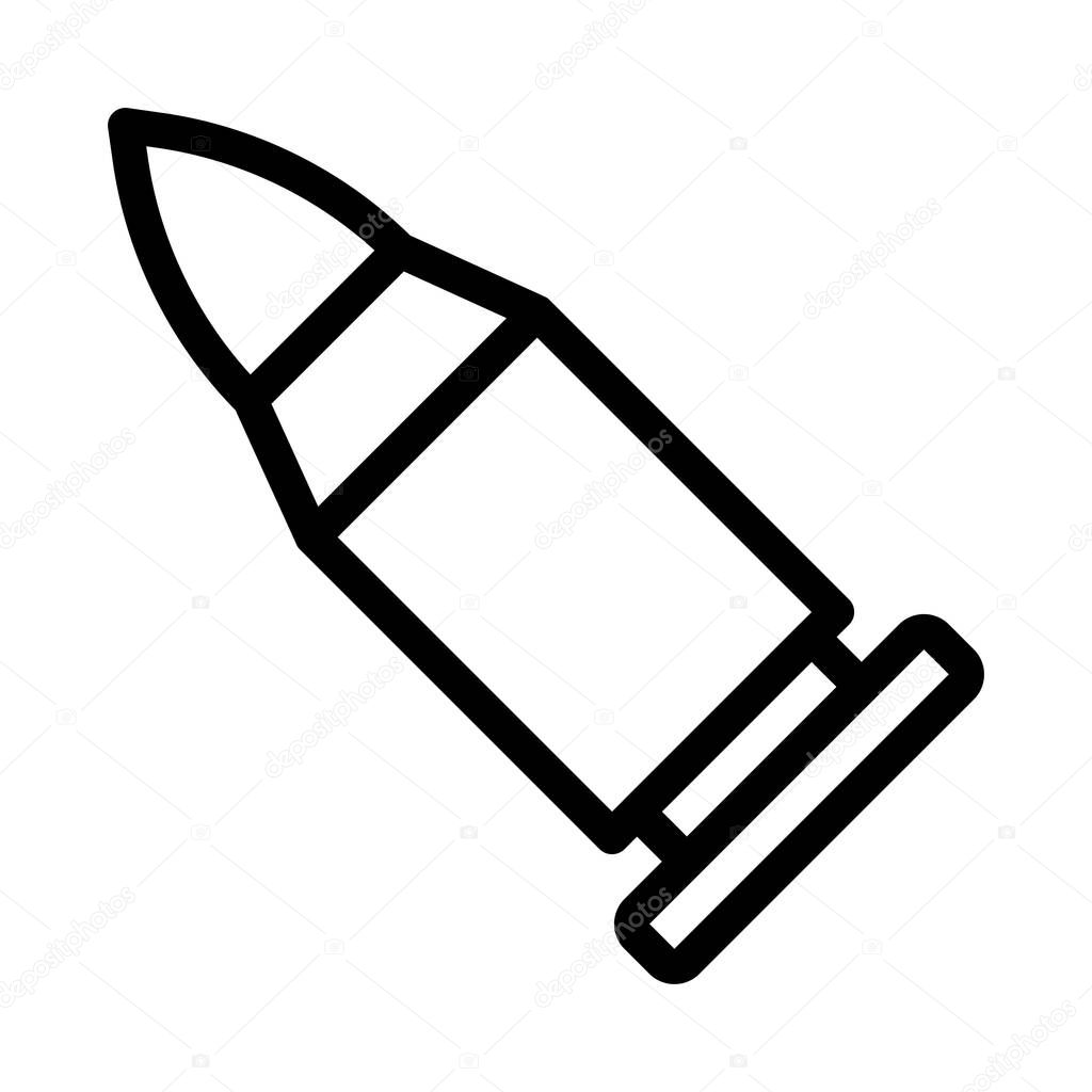 Bullet illustration vector and logo Icon Army weapon icon perfect. Icon sign from modern collection for mobile concept and web apps design.