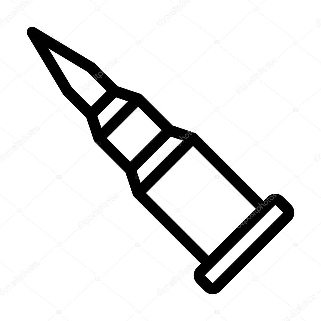 Bullet illustration vector and logo Icon Army weapon icon perfect. Icon sign from modern collection for mobile concept and web apps design.