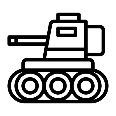Tank illüstrasyon vektörü ve Simge Ordusu silah ikonu mükemmel. Mobil konsept ve web uygulamaları tasarımı için modern koleksiyondan simge işareti.