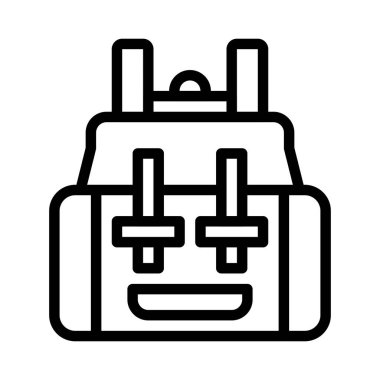 Sırt çantası illüstrasyon vektörü ve simge ikonu mükemmel. Mobil konsept ve web uygulamaları tasarımı için modern koleksiyondan simge işareti.