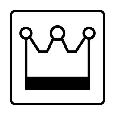 Crown Dualtone Simgesi. Sosyal medya simgeleri. Grafik, web tasarımı, uygulamalar ve web siteleri için izole edilmiş vektör illüstrasyonu