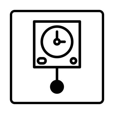 Saat Dualtone Simgesi. Sosyal medya simgeleri. Grafik, web tasarımı, uygulamalar ve web siteleri için izole edilmiş vektör illüstrasyonu