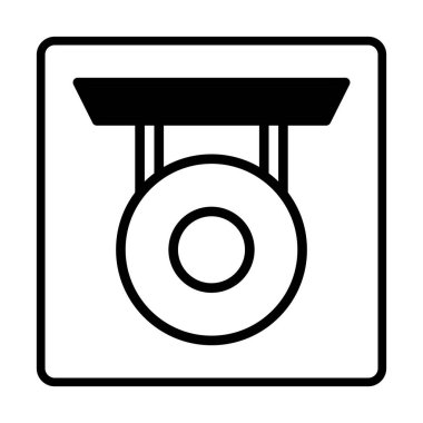 Gong Dualtone Simgesi. Sosyal medya simgeleri. Grafik, web tasarımı, uygulamalar ve web siteleri için izole edilmiş vektör illüstrasyonu