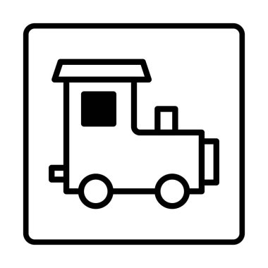 Train Toys dualtone Simgesi. Sosyal medya simgeleri. Grafik, web tasarımı, uygulamalar ve web siteleri için izole edilmiş vektör illüstrasyonu