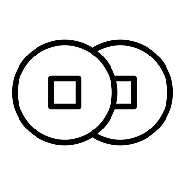 Madeni para aklama vektörü ve yeni yıl logosu mükemmel. Mobil konsept ve web için modern koleksiyon simgesi. Güzel tasarım..