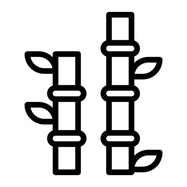 Bambu illüstrasyon vektörü ve yeni yıl logosu mükemmel. Mobil konsept ve web için modern koleksiyon simgesi. Güzel tasarım..