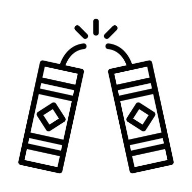 Havai fişek illüstrasyon vektörü ve yeni yıl logosu mükemmel. Mobil konsept ve web için modern koleksiyon simgesi. Güzel tasarım..