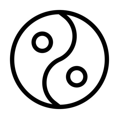 Yin yang illüstrasyon vektörü ve logo yeni yıl simgesi mükemmel. Mobil konsept ve web için modern koleksiyon simgesi. Güzel tasarım..