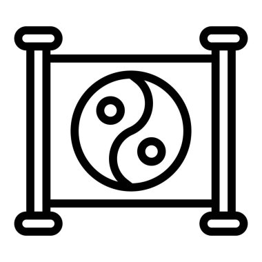 Yin yang illüstrasyon vektörü ve logo yeni yıl simgesi mükemmel. Mobil konsept ve web için modern koleksiyon simgesi. Güzel tasarım..