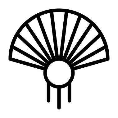 hayran ana hatları çizim vektörü ve logo yeni yıl simgesi mükemmel. Mobil konsept ve web için modern koleksiyon simgesi.