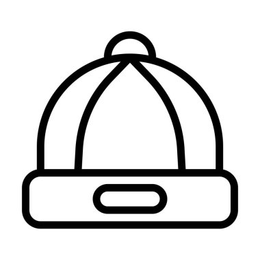 Şapka çizimi illüstrasyon vektörü ve logo yeni yıl simgesi mükemmel. Mobil konsept ve web için modern koleksiyon simgesi.