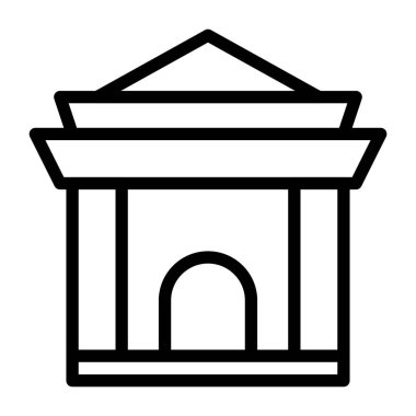 Çin ana hatları çizim vektörü ve logo yeni yıl ikonu mükemmel. Mobil konsept ve web için modern koleksiyon simgesi.